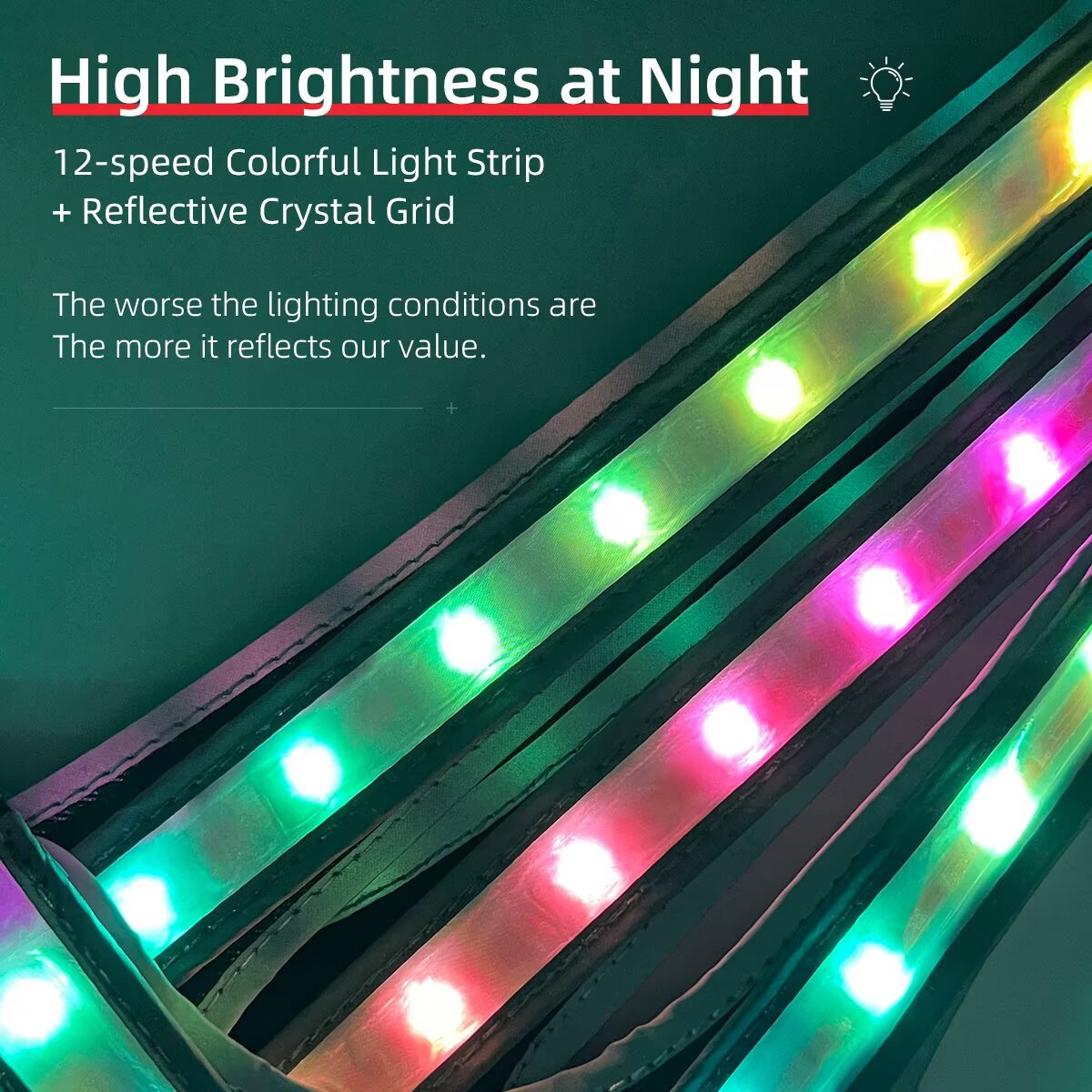 12-Mode LED Color Changing Pet Harness - Rechargeable & Adjustable