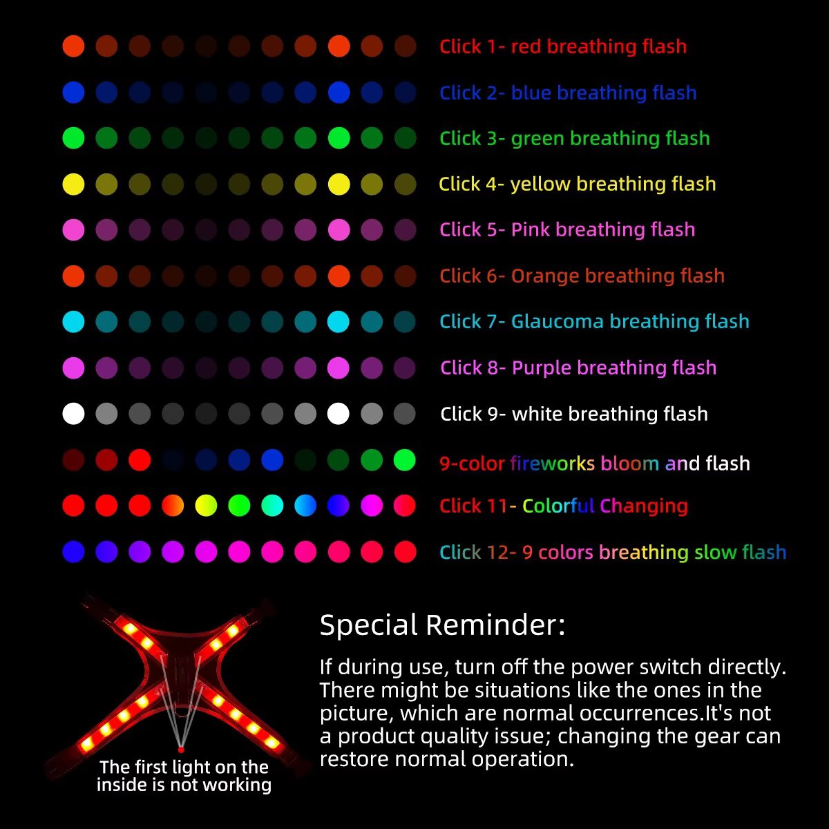 12-Mode Color Changing Dog Harness with LED Light Strip - USB Rechargeable, High Visibility Safety Vest for Night Walking, Running & Camping