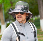 Dual Solar Charging Bucket Hat with Dual Fans - Lightweight Breathable UV Protection Sun Hat for Fishing, Hiking, Camping & Outdoor Work - Camouflage