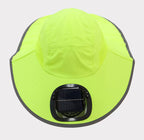 Dual Solar Charging Bucket Hat with Dual Fans - Lightweight Breathable UV Protection Sun Hat for Fishing, Hiking, Camping & Outdoor Work - Fluorescent Green