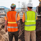 High-Viz Smart Warning Light for Orange Lattice Mesh Vests | Industrial Safety Flashing Strip for Roadwork, Construction & Site Safety