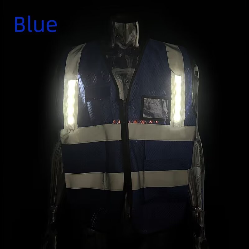 LED Smart Warning Light for  Blue Lattice Mesh Vest | High-Visibility Safety Strip for Night Running, Cycling & Outdoor Gear
