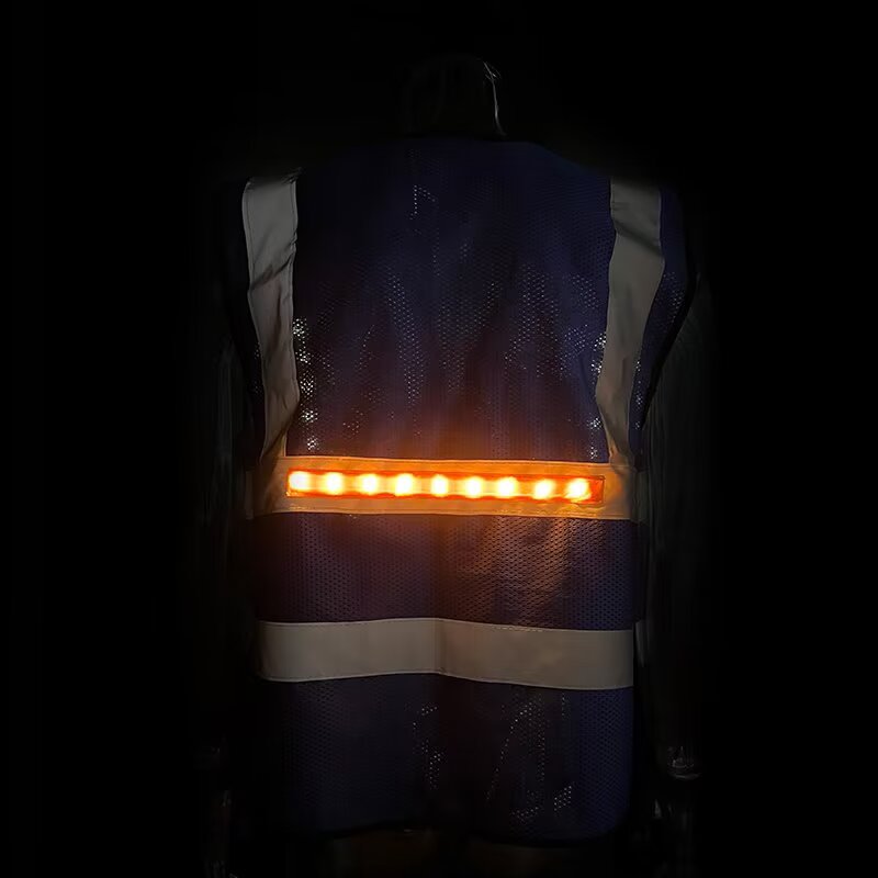 LED Smart Warning Light for  Blue Lattice Mesh Vest | High-Visibility Safety Strip for Night Running, Cycling & Outdoor Gear