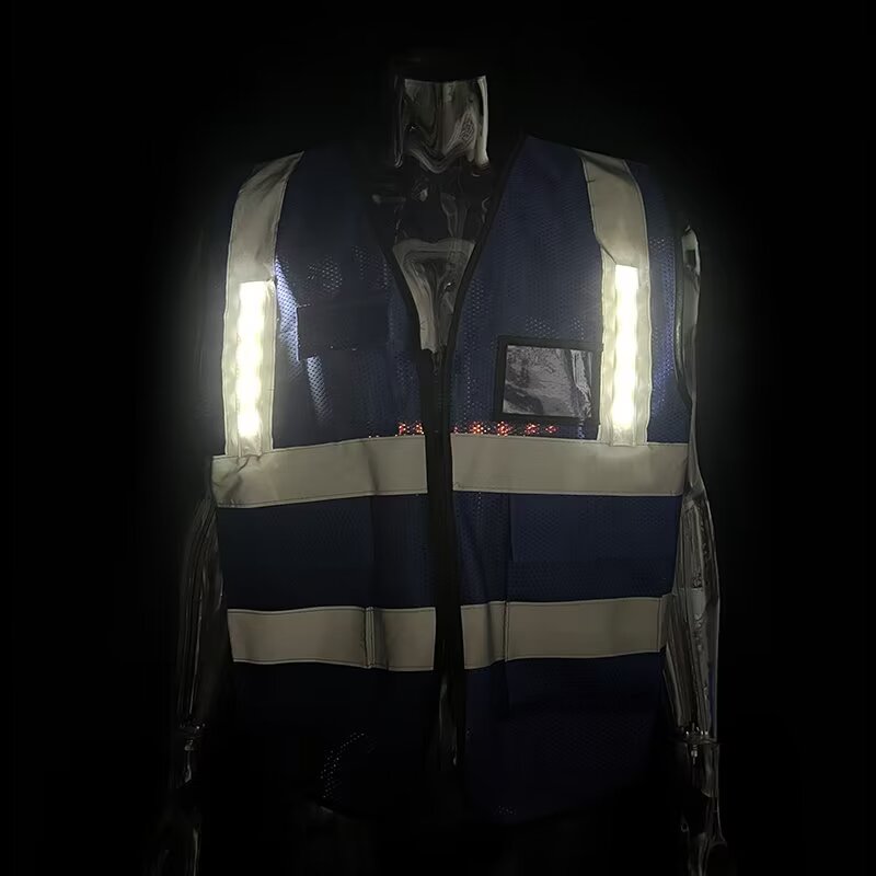 LED Smart Warning Light for  Blue Lattice Mesh Vest | High-Visibility Safety Strip for Night Running, Cycling & Outdoor Gear