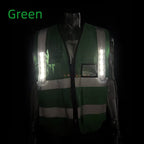 LED Smart Warning Light for Green Lattice Mesh Vest | High-Visibility Safety Strip for Night Running, Cycling & Outdoor Gear