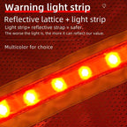 High-Viz Smart Warning Light for Orange Lattice Mesh Vests | Industrial Safety Flashing Strip for Roadwork, Construction & Site Safety
