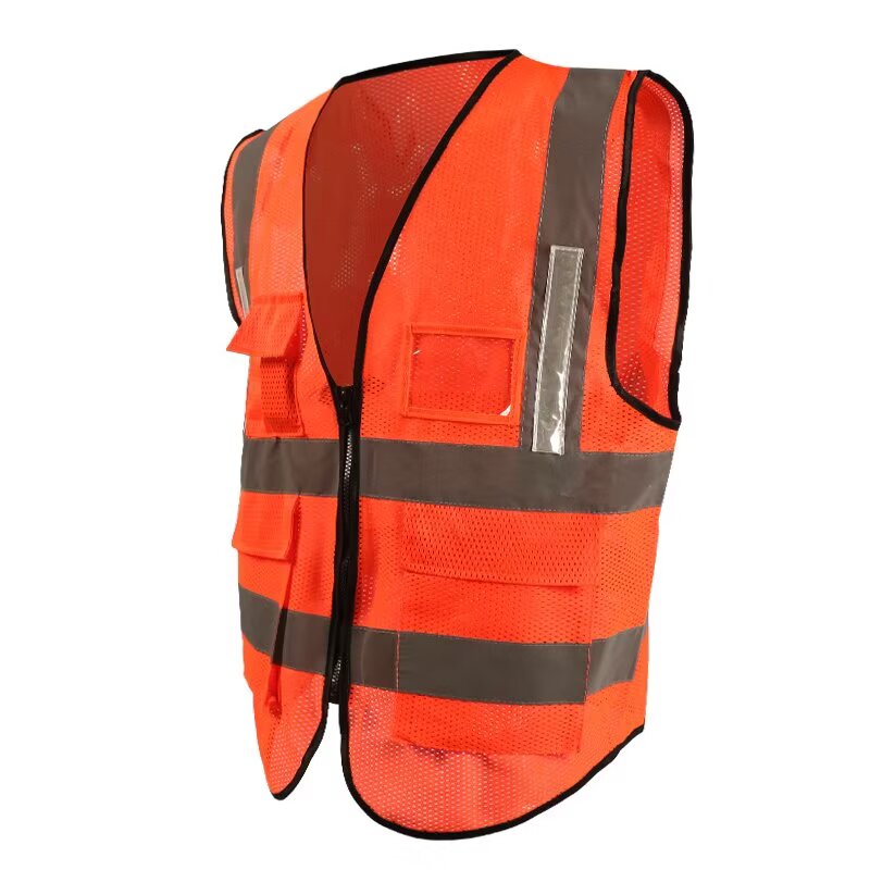 High-Viz Smart Warning Light for Orange Lattice Mesh Vests | Industrial Safety Flashing Strip for Roadwork, Construction & Site Safety