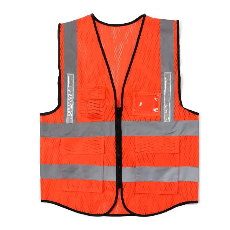 High-Viz Smart Warning Light for Orange Lattice Mesh Vests | Industrial Safety Flashing Strip for Roadwork, Construction & Site Safety