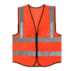 High-Viz Smart Warning Light for Orange Lattice Mesh Vests | Industrial Safety Flashing Strip for Roadwork, Construction & Site Safety