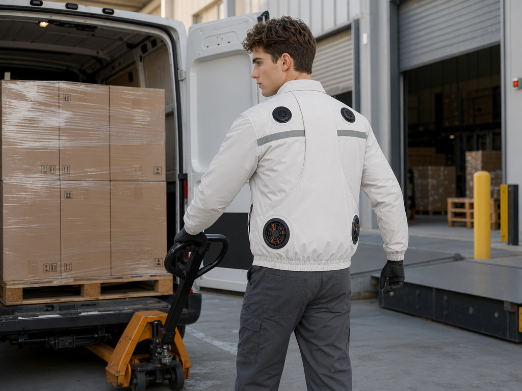 Semiconductor Cooling Work Jacket with Dual Airflow Fans