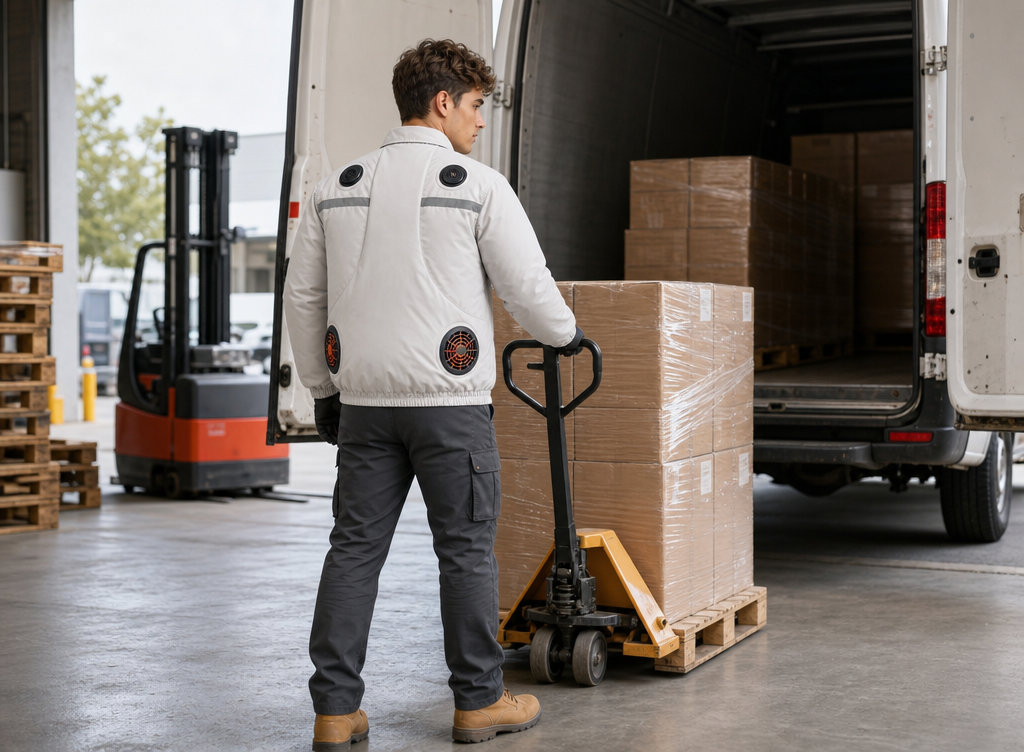 Semiconductor Cooling Work Jacket with Dual Airflow Fans
