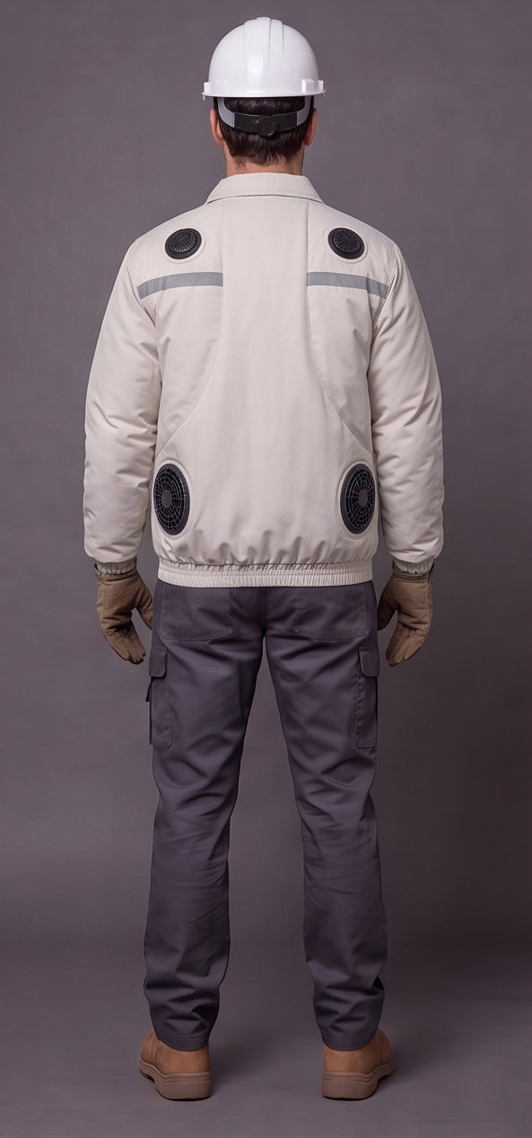 Semiconductor Cooling Work Jacket with Dual Airflow Fans