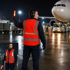 Rechargeable LED Reflective Mesh Vest with 3 Light Modes