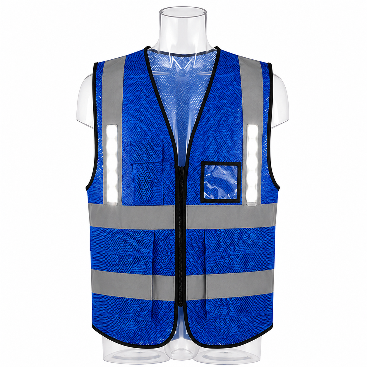 Rechargeable LED Reflective Mesh Vest with 3 Light Modes