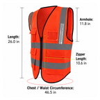 Rechargeable LED Reflective Mesh Vest with 3 Light Modes