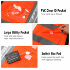 Rechargeable LED Reflective Mesh Vest with 3 Light Modes