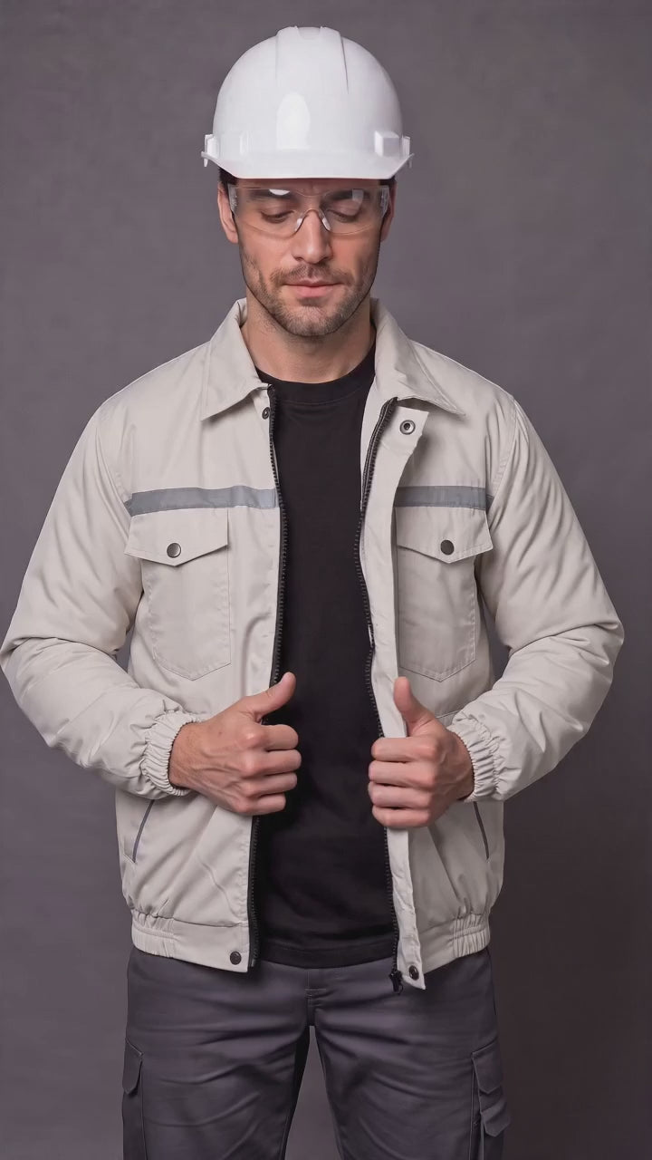 Semiconductor Cooling Work Jacket with Dual Airflow Fans