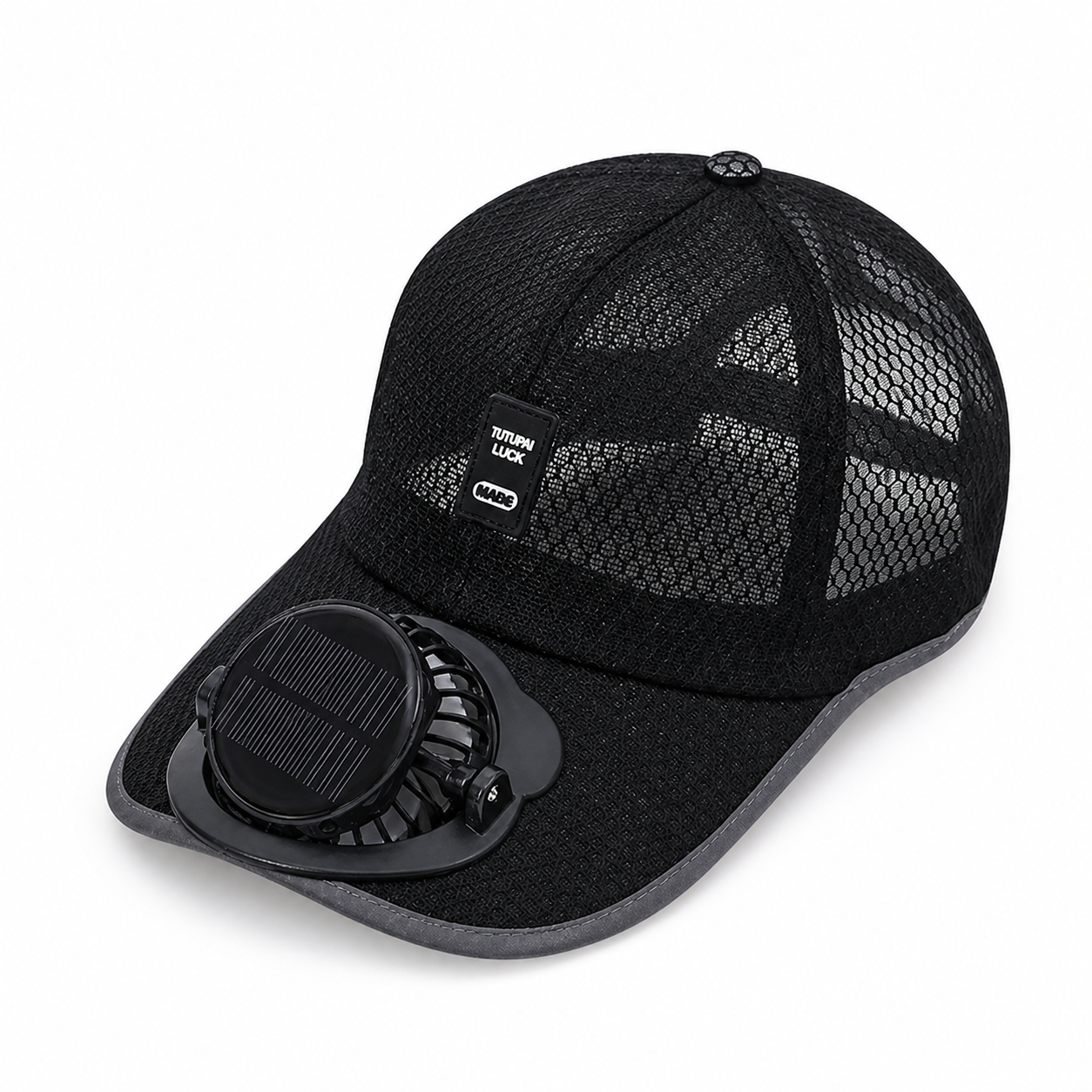 Solar Fan Baseball Cap with USB Rechargeable Fan