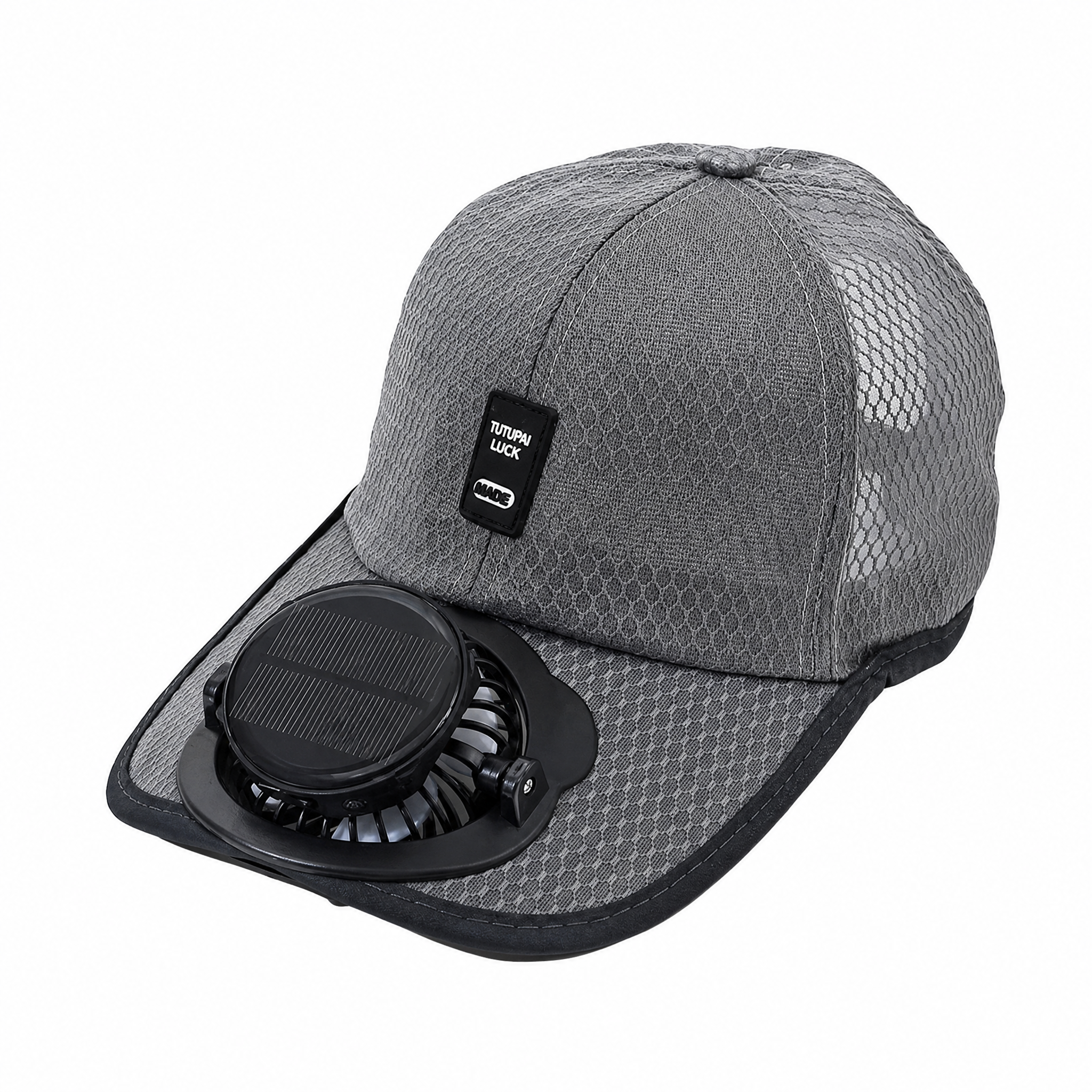 Solar Fan Baseball Cap with USB Rechargeable Fan