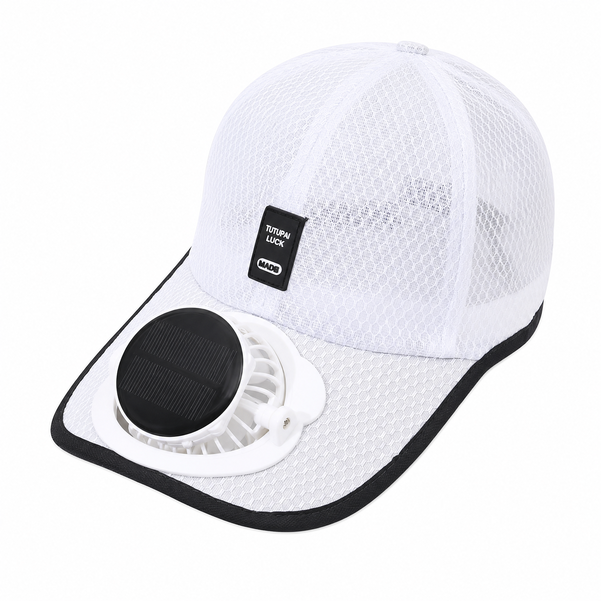 Solar Fan Baseball Cap with USB Rechargeable Fan
