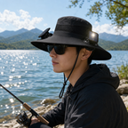 Solar Fan Sun Hat with 2 Fans for Fishing, Hiking & Outdoor Work