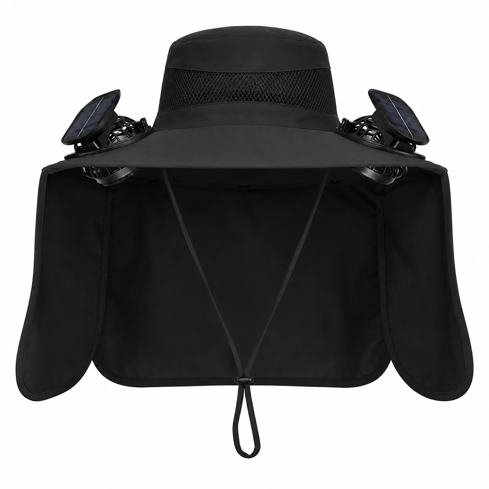 Solar Fan Sun Hat with 2 Fans for Fishing, Hiking & Outdoor Work