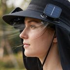 Solar Fan Sun Hat with 2 Fans for Fishing, Hiking & Outdoor Work