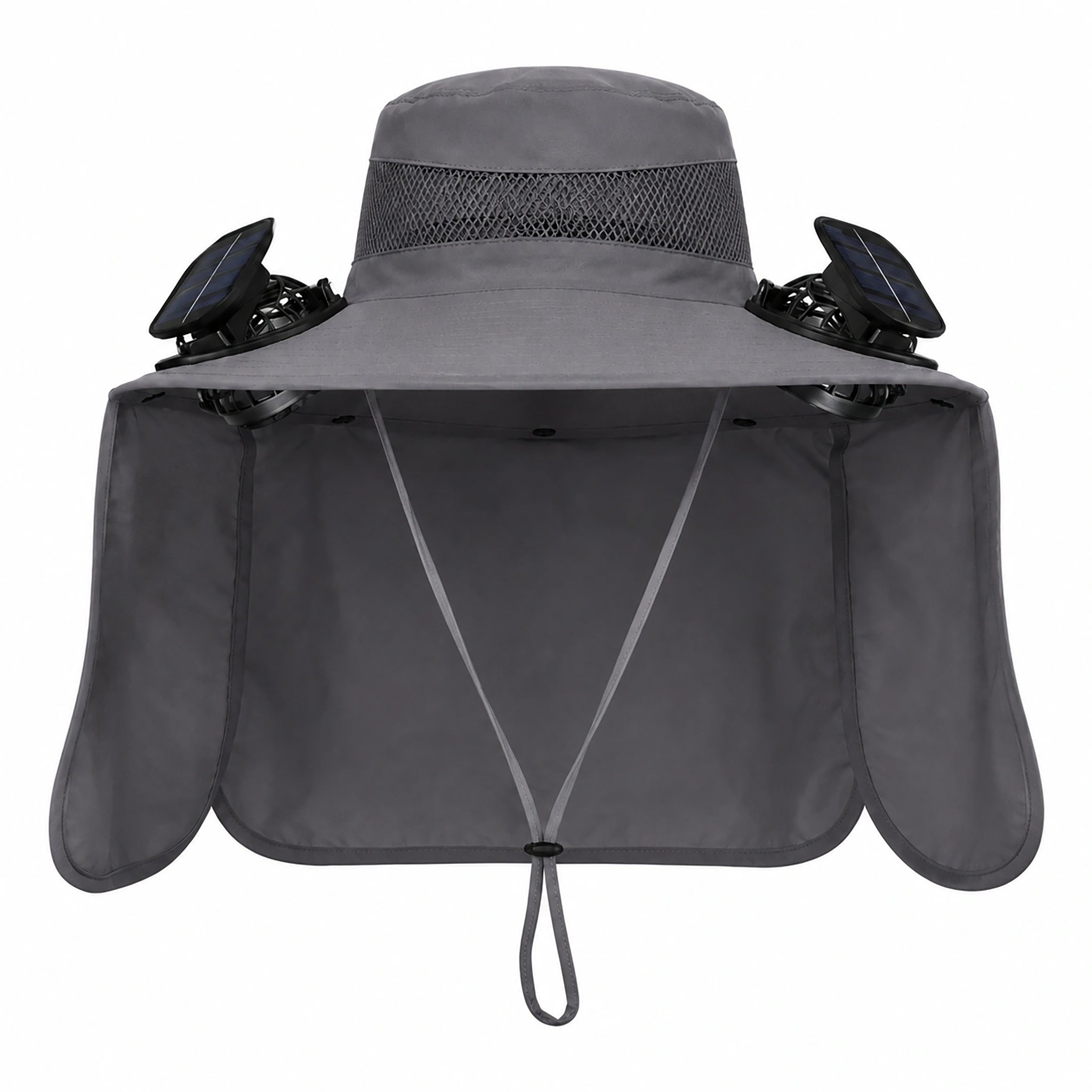 Solar Fan Sun Hat with 2 Fans for Fishing, Hiking & Outdoor Work