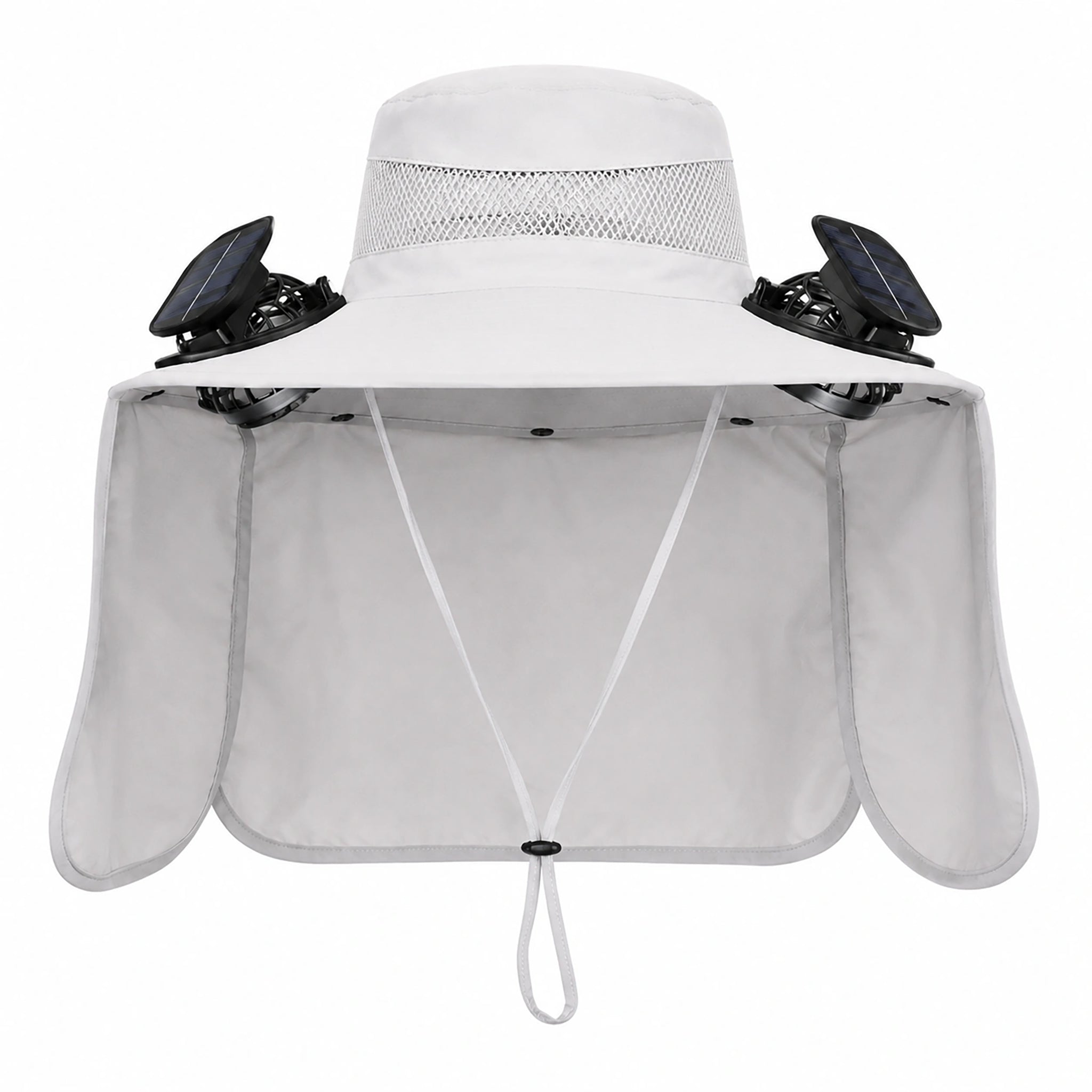 Solar Fan Sun Hat with 2 Fans for Fishing, Hiking & Outdoor Work