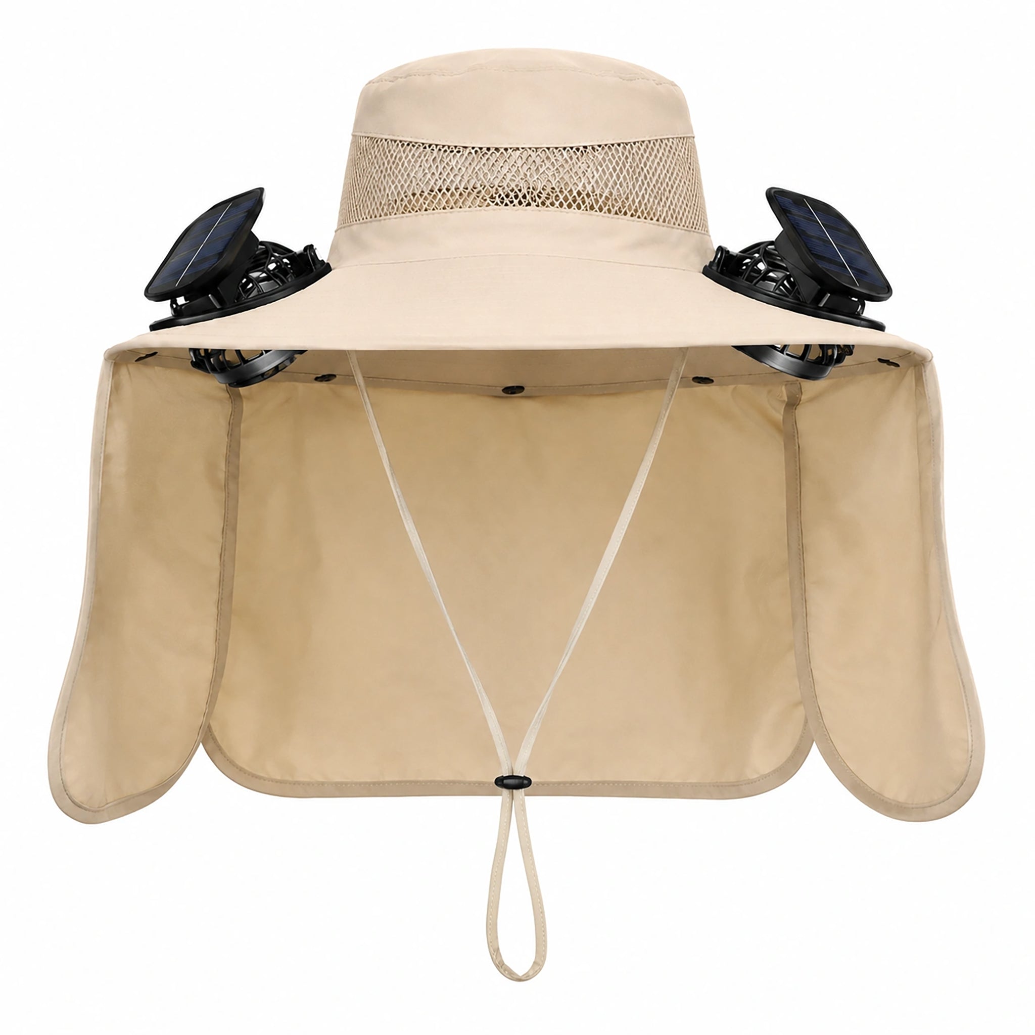 Solar Fan Sun Hat with 2 Fans for Fishing, Hiking & Outdoor Work