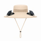 Solar Fan Sun Hat with 2 Fans for Fishing, Hiking & Outdoor Work